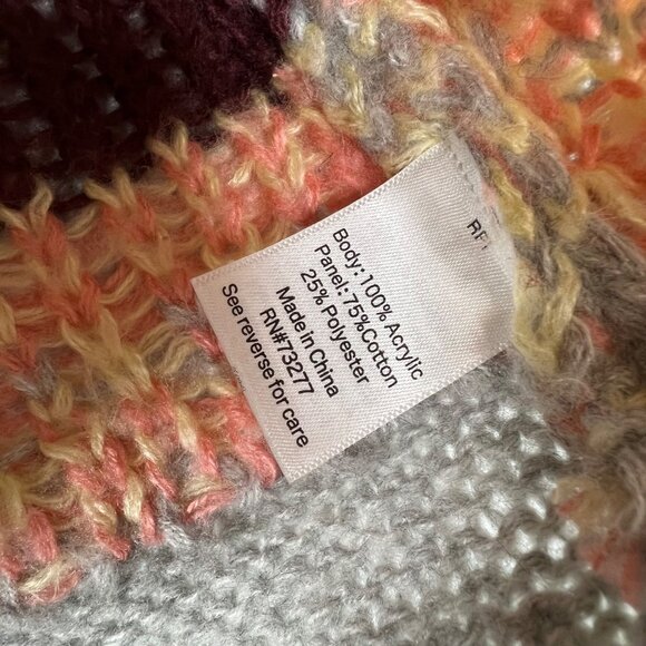 Aztec Southwestern Cardigan Sweater XS Gray Brown Buttons Super Soft So - Picture 5 of 5